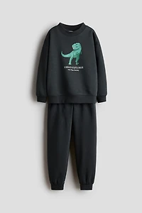 2-Piece Printed Sweatshirt and Joggers Set