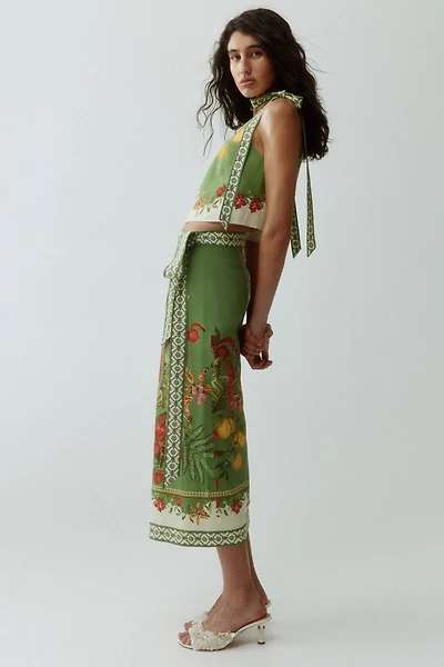 Jupe portefeuille midi