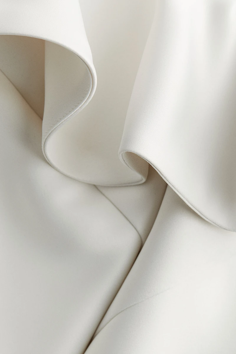 Flounce-Trimmed V-Neck Top