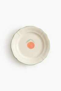 Hand-Painted Stoneware Appetizer Plate