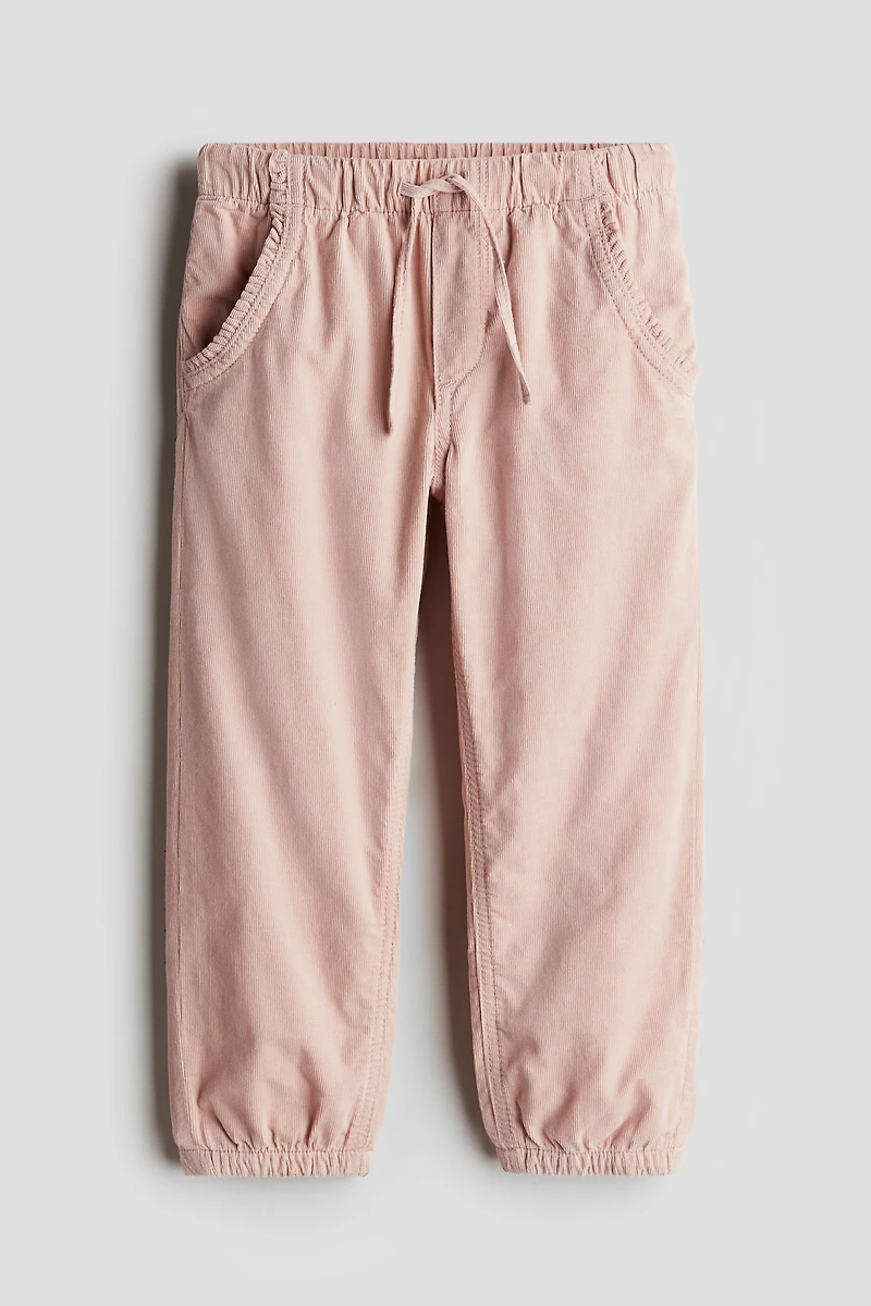 Pantalon de jogging en velours coton côtelé