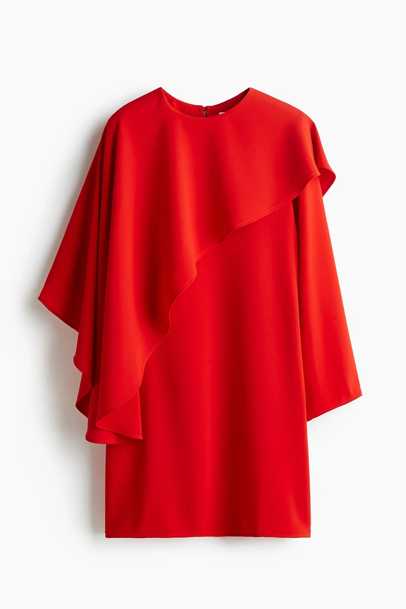 Cape-Detail Dress