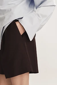 Dressy Linen-Blend Shorts