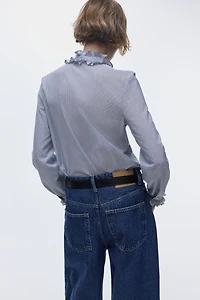 Ruffle-Trimmed Blouse