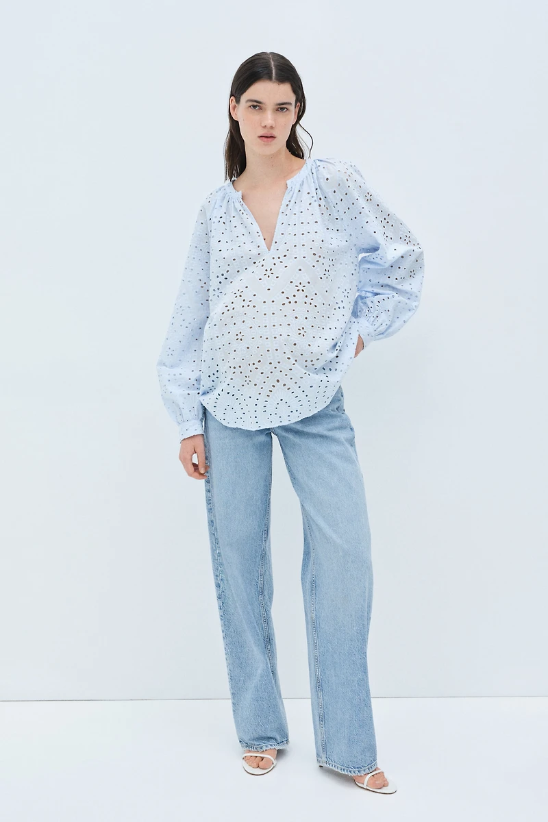 MAMA Before & After Eyelet-Embroidered Blouse