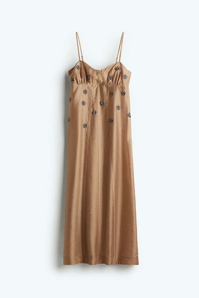Sheer Embellished Slip Dress