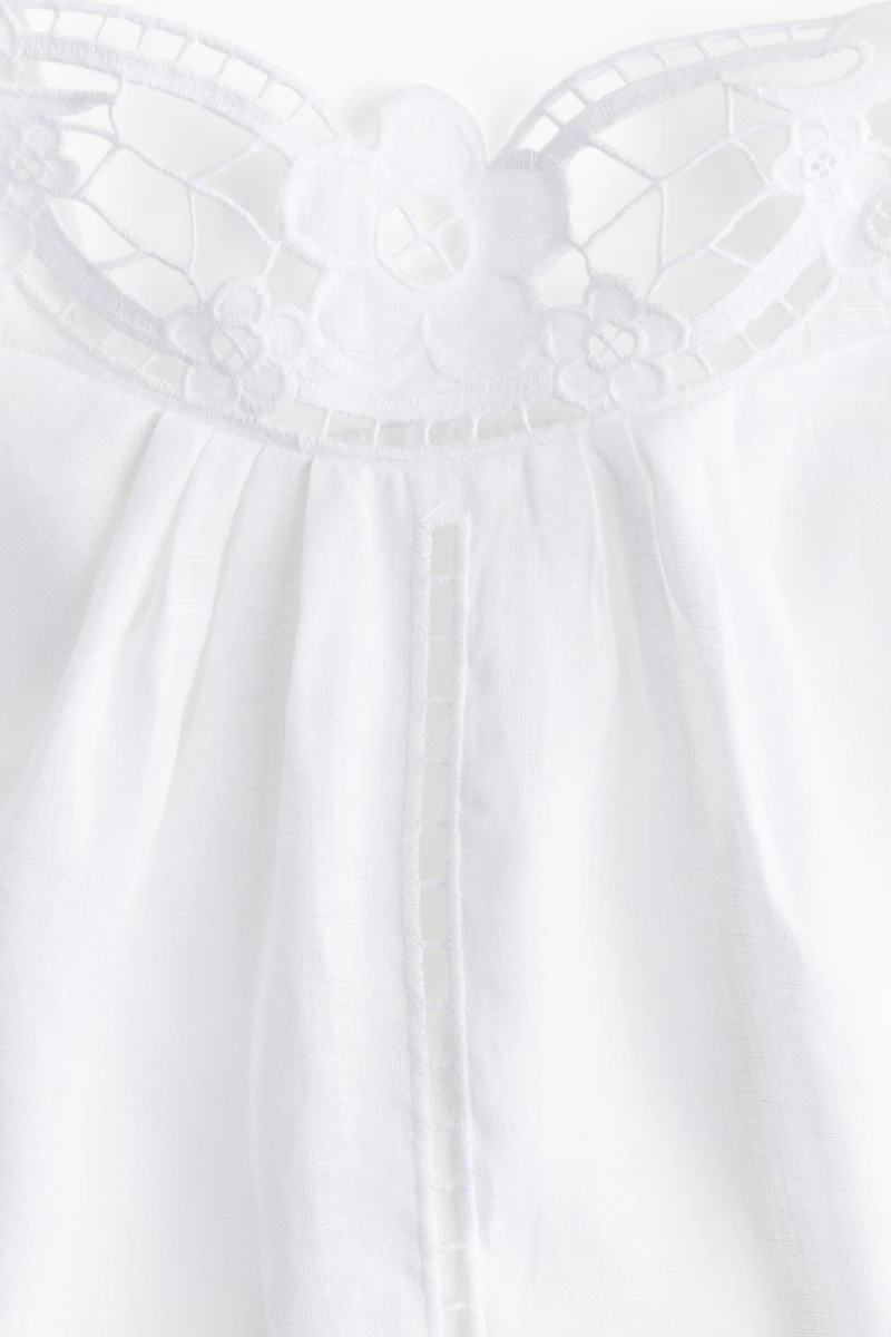 Linen tie-strap top