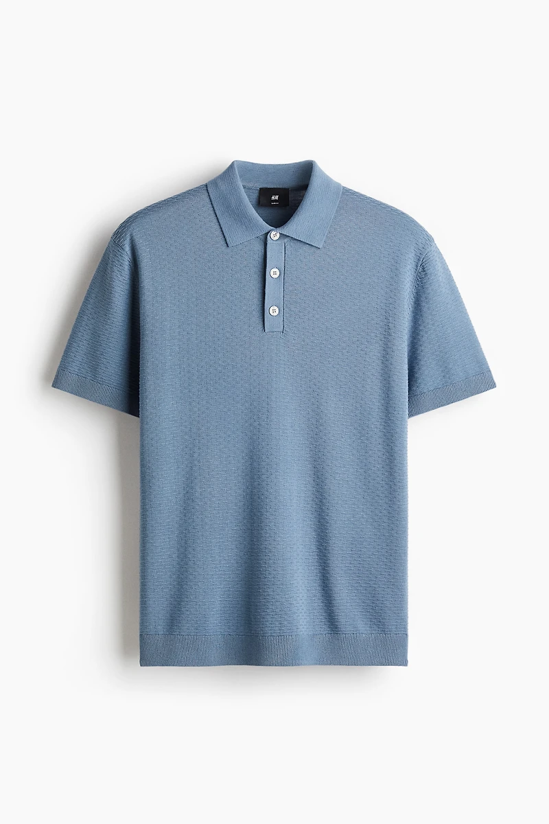 Slim-Fit Textured Polo Shirt
