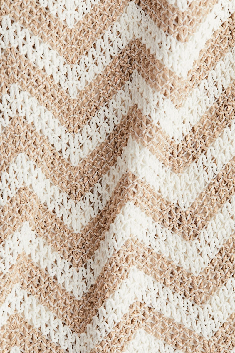 Tie-Front Jacquard-Knit Vest