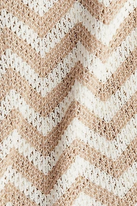 Tie-Front Jacquard-Knit Vest