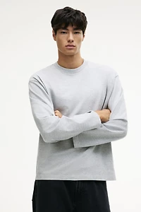Oversized Long-Sleeved Jersey Shirt