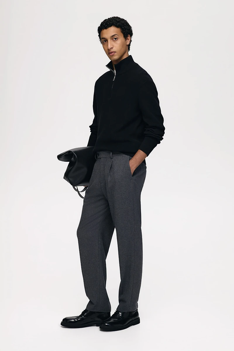Regular-Fit Wool-Blend Suit Pants
