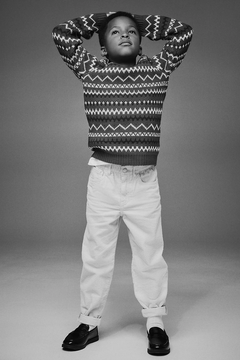 Jacquard-Knit Sweater