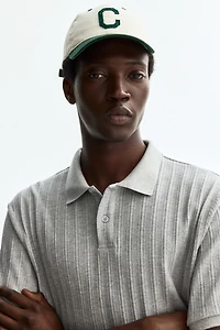 Slim-Fit Textured Jersey Polo Shirt