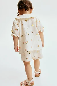 Ensemble 2 pièces en mousseline de coton