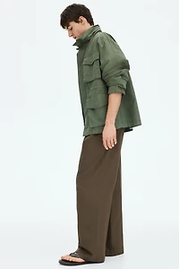 Loose-Fit Linen-Blend Pants