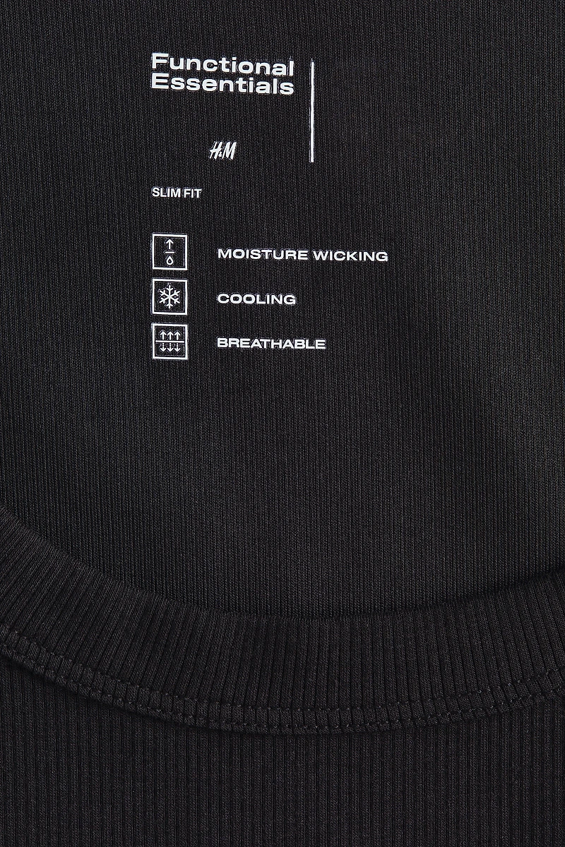 Cooling Slim-Fit Ribbed Tank Top