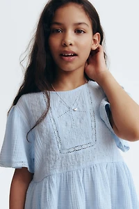 Muslin Top with Eyelet Embroidery