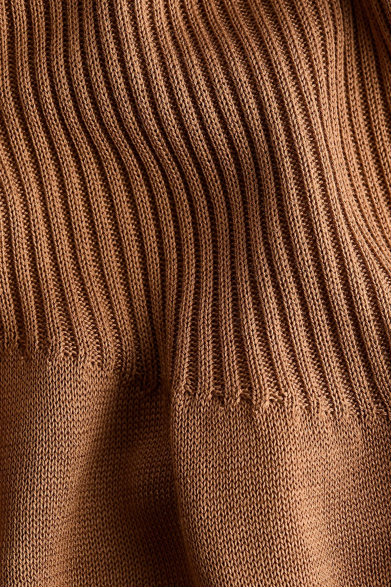 Robe en tricot côtelé