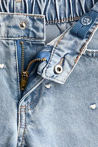 Wide-Leg Jeans with Motif