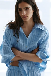 Chemise en lyocell mélangé