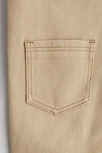 Motif-Detail Twill Overalls
