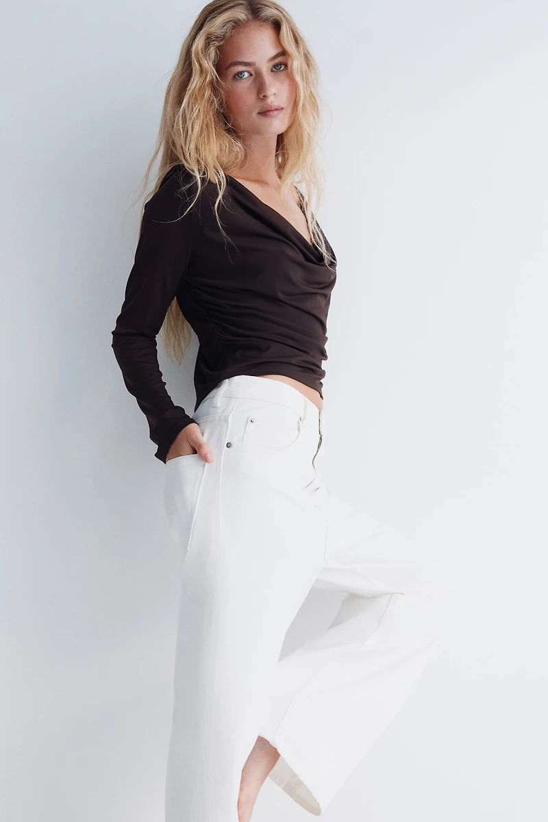 Haut en jersey à effet drapé