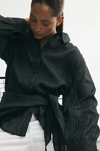 Scarf-Detail Shirt