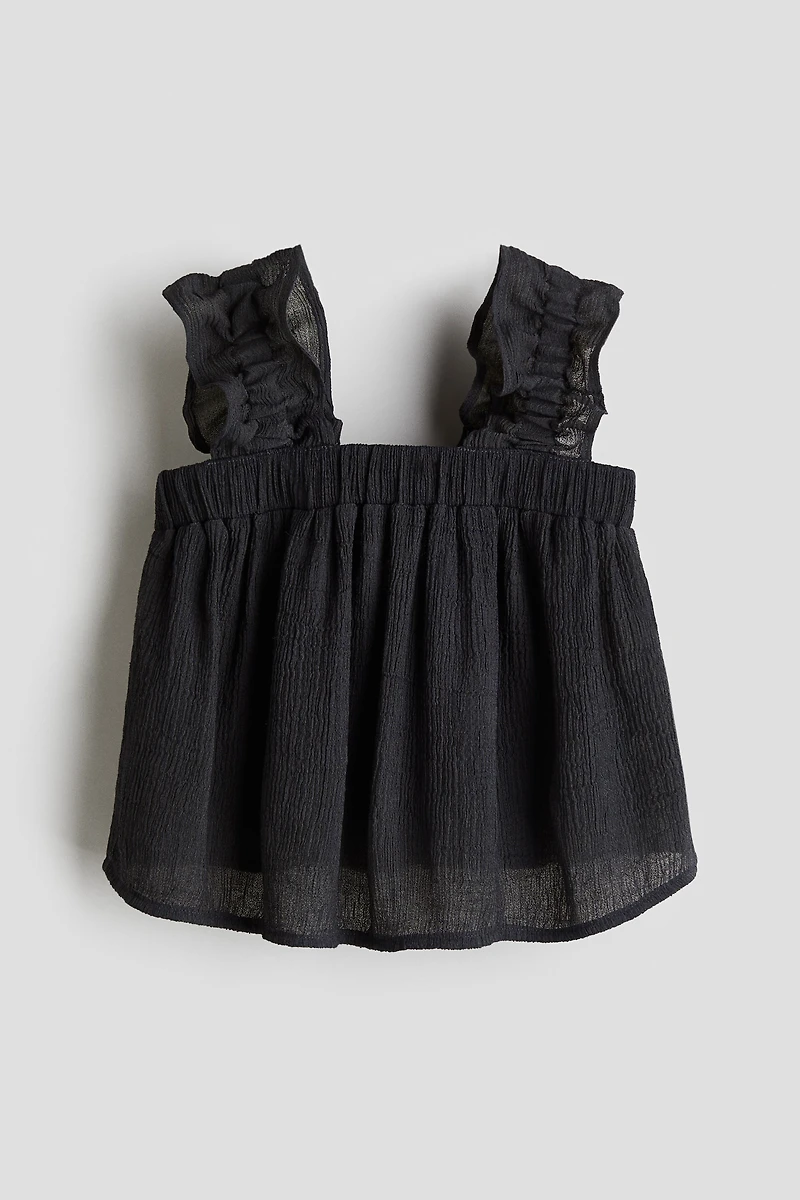 Crinkled Chiffon Top