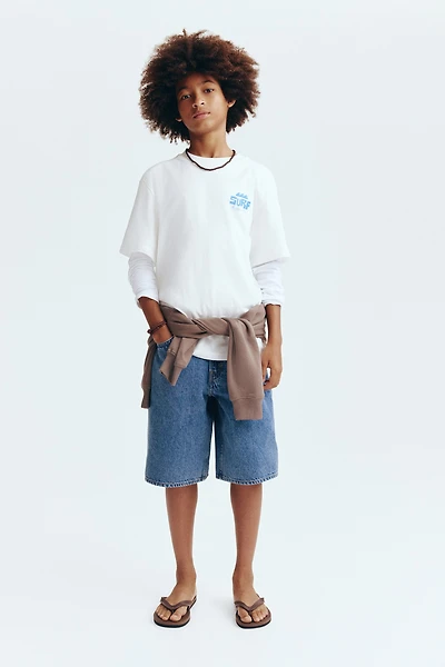 Baggy-Fit Denim Shorts