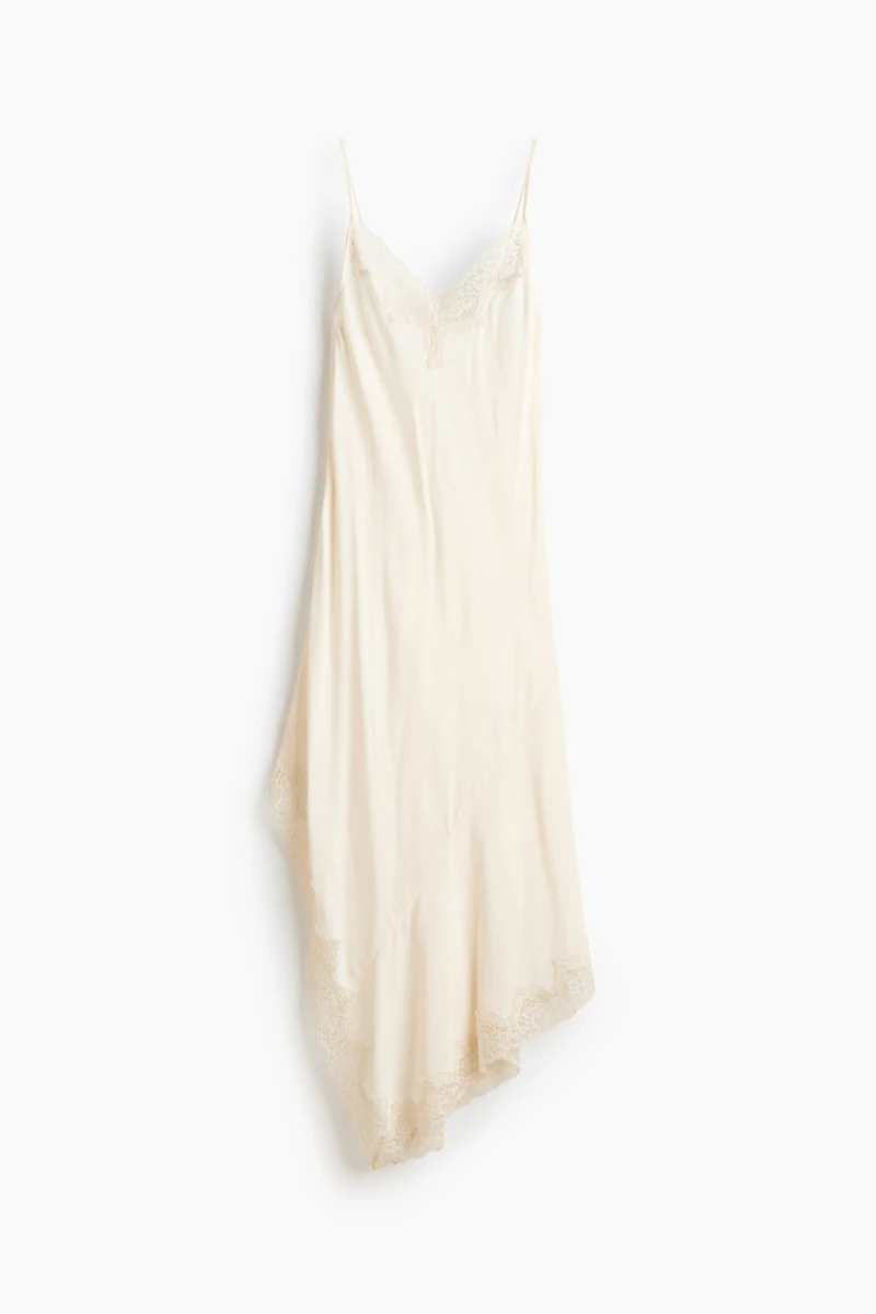 Lace-Trimmed Viscose Nightgown