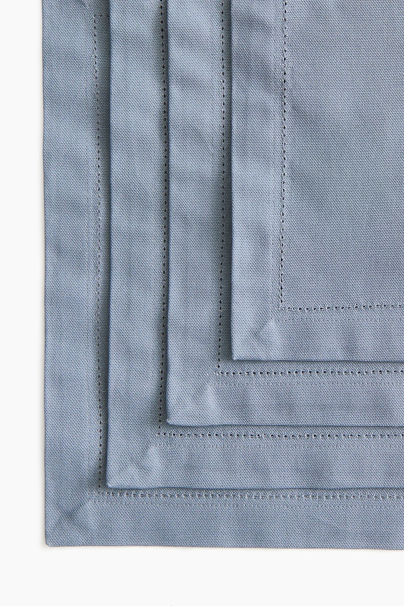 Lot de 4 napperons en coton