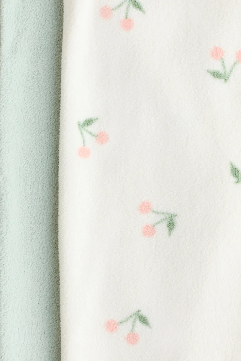 Lot de 2 pyjamas à glissière en molleton