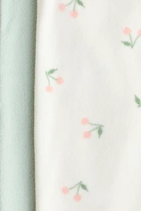 Lot de 2 pyjamas à glissière en molleton