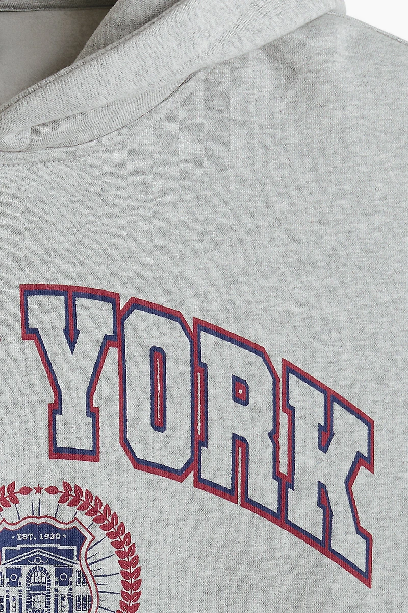 Loose-Fit Printed Hoodie