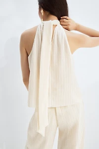 Textured Halterneck Top