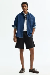 Relaxed-Fit Linen Shorts