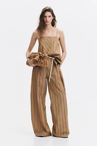 Pantalon large avec détails croisés