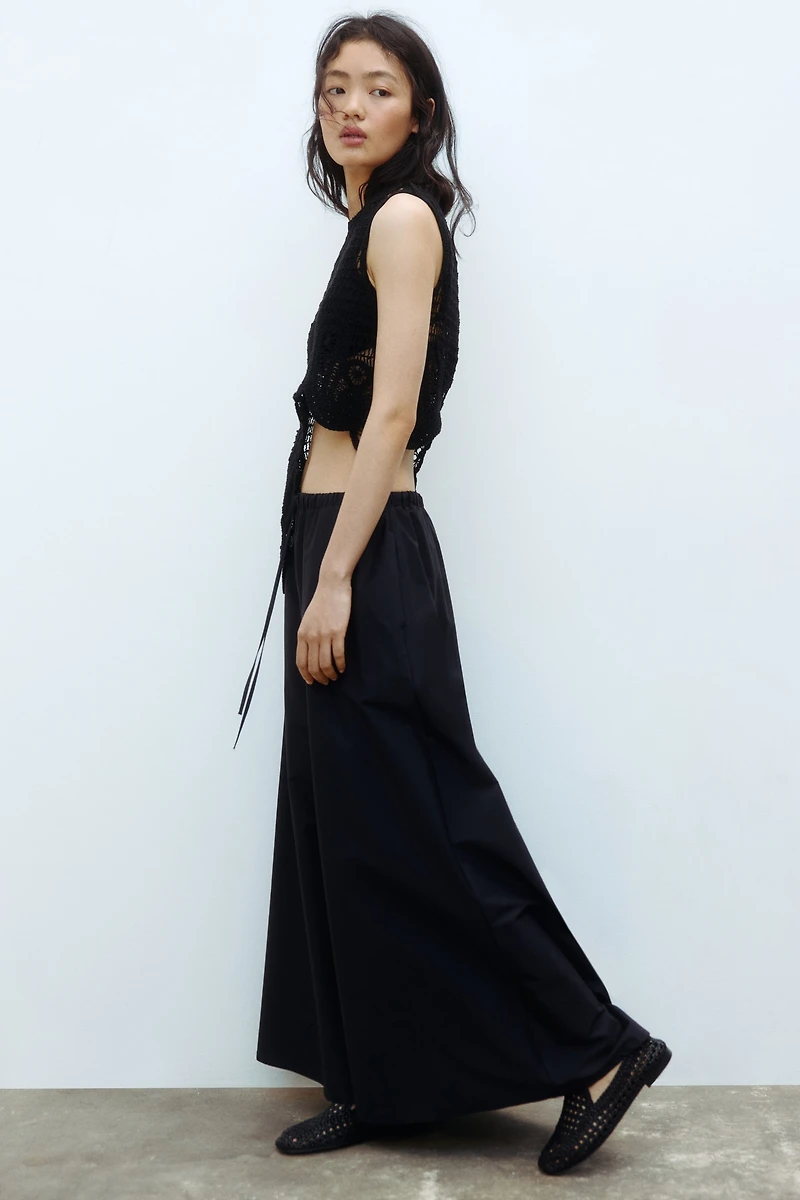 Cotton Poplin Maxi Skirt