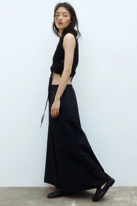 Cotton Poplin Maxi Skirt