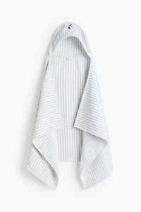 Embroidered-Detail Hooded Bath Towel