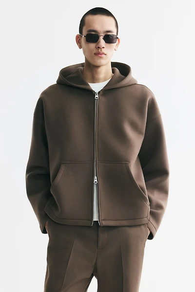 Oversized Scuba Hooded Jacket