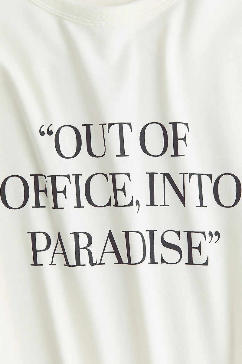 Printed Viscose-Blend T-Shirt