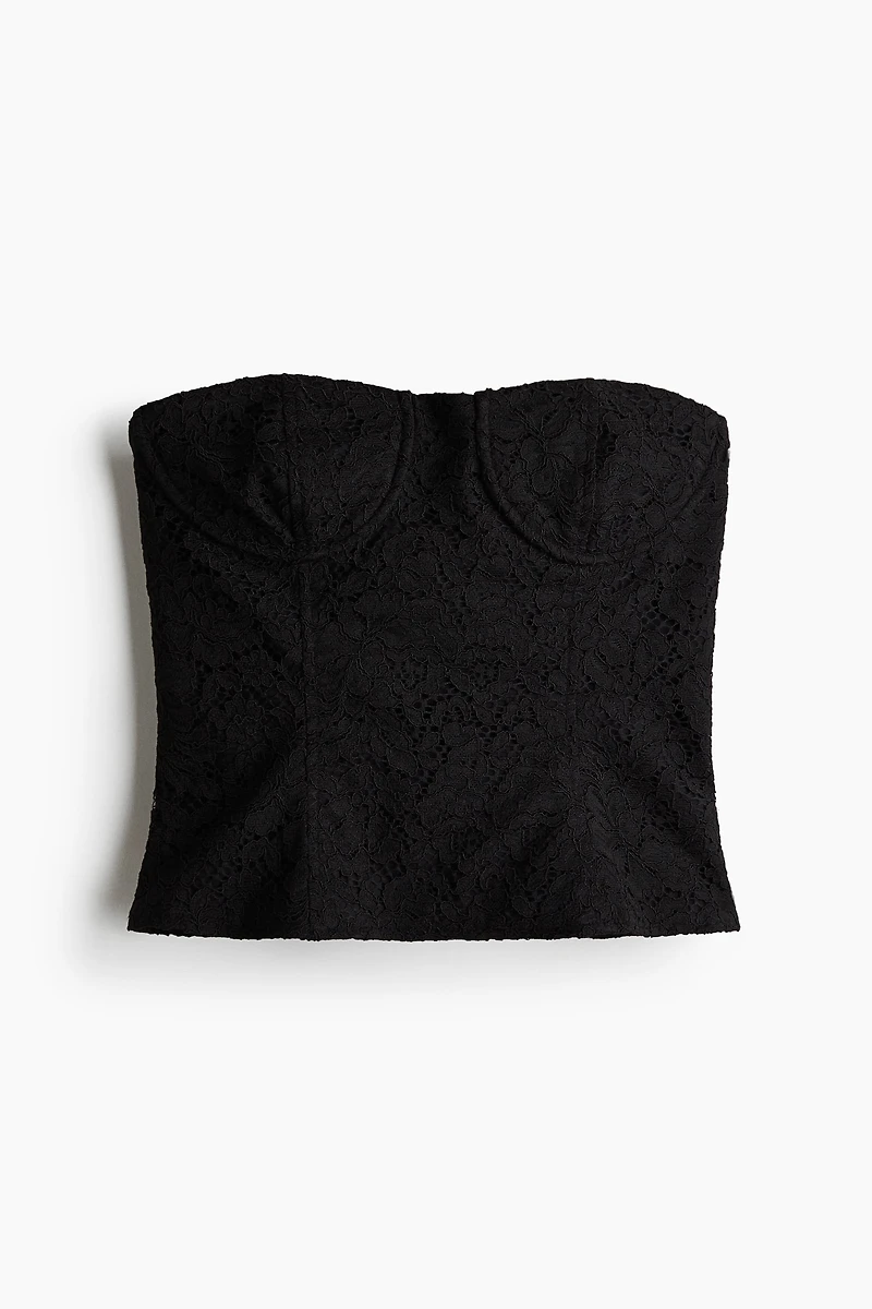 Haut bustier en dentelle