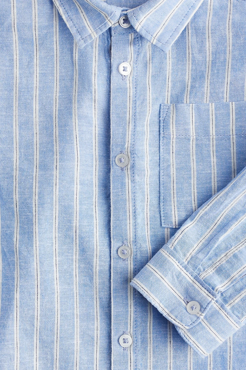 Linen-Blend Shirt