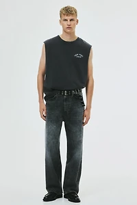 Loose-Fit Printed Tank Top