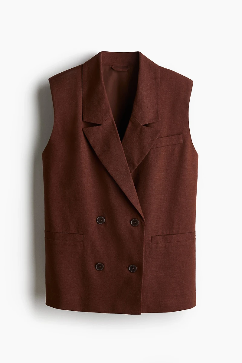 Linen-Blend Vest