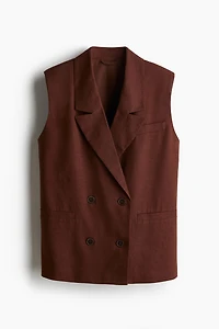 Linen-Blend Vest