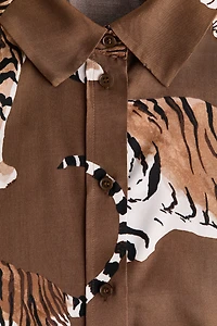 Chemise ample en satin