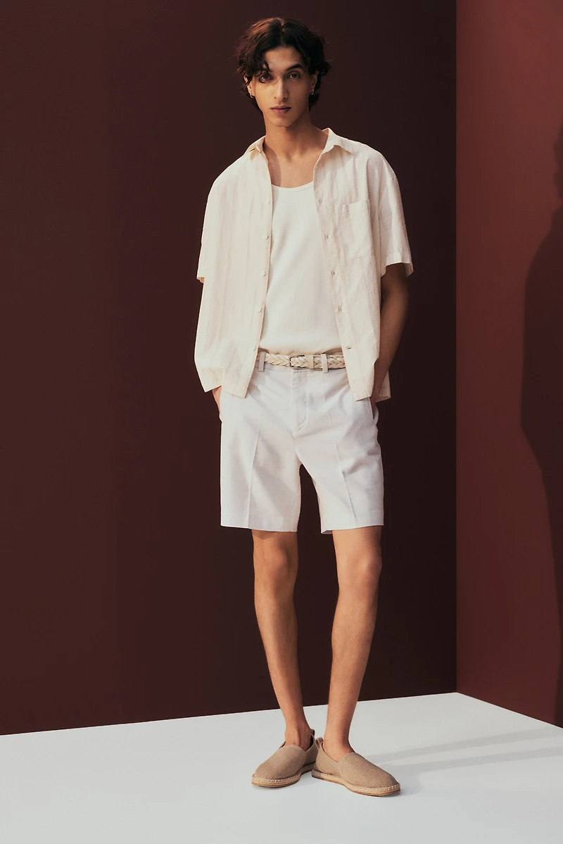 Regular-Fit Lyocell-Blend Chino Shorts